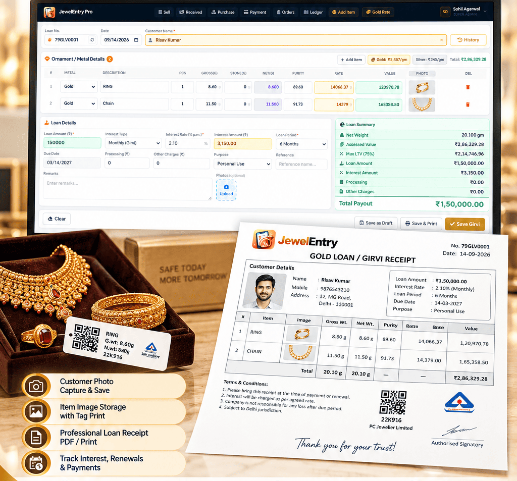 Sales & billing screen